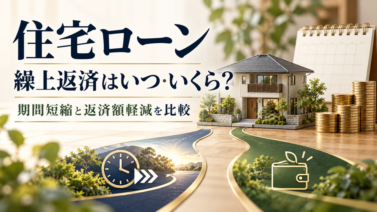 住宅ローンの繰上返済を期間短縮と返済額軽減で比較する案内